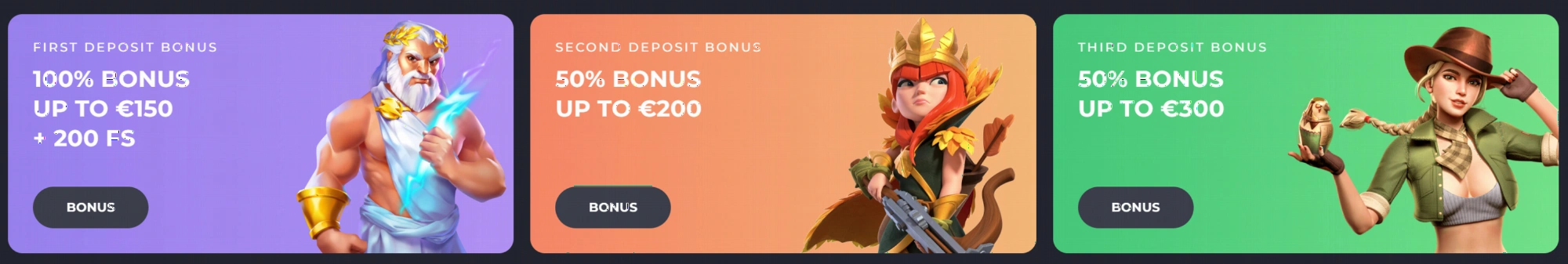 Spinago Casino welcome bonus pack with 200 free spins